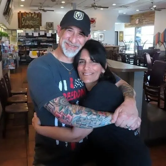 Andrew & Angela, the owners, in the dining room at The Original Sunrise Cafe